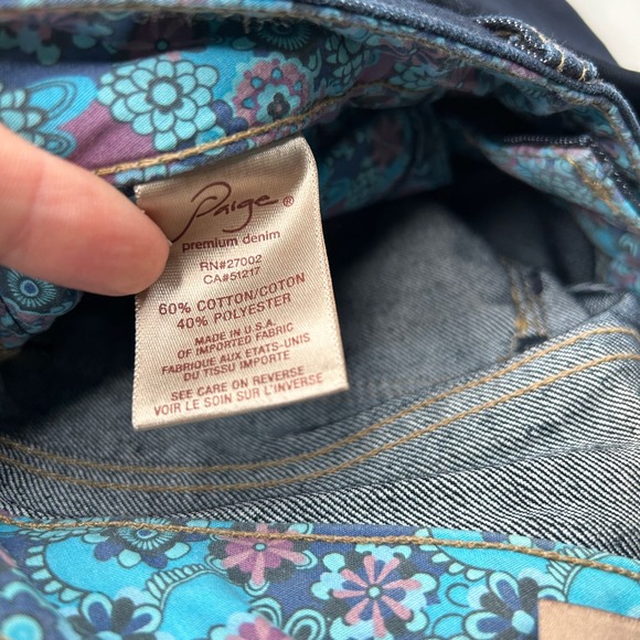 PAIGE | Skyline Dark Wash Flap Pocket Jeans Size 27 - Picture 6 of 6